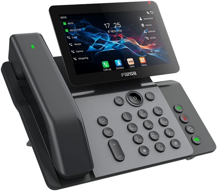 Fanvil V66 Pro desk phone with a colour touchscreen, the handset Cititel installs as standard
